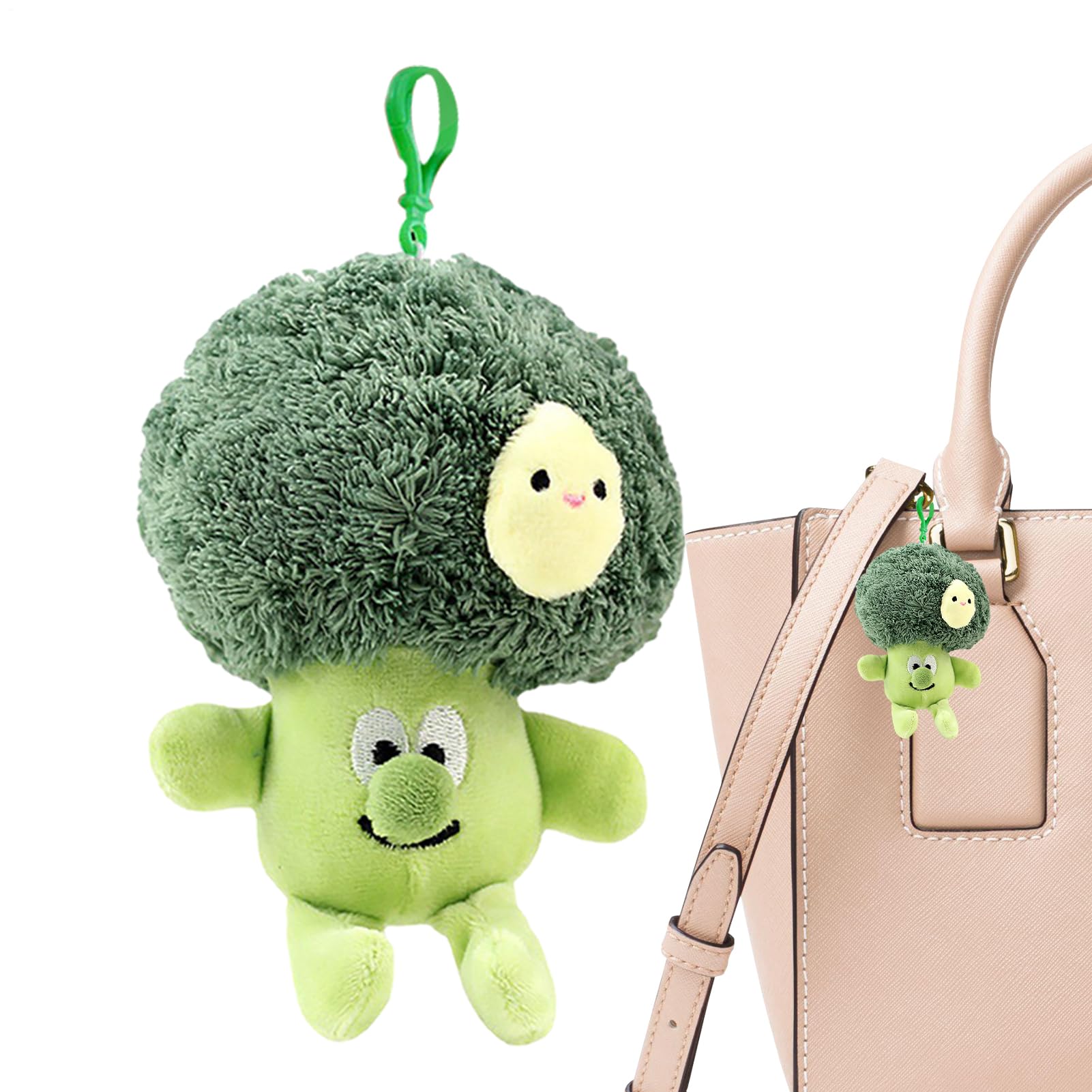 Amazon.co.jp: ブロッコリーぬいぐるみキーホルダー - バッグチャーム
